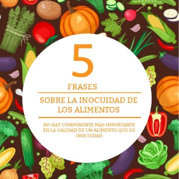 Cinco frases sobre la inocuidad de los alimentos